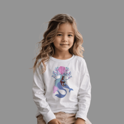 kid's girl long sleeve tee