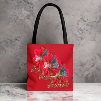 Women's Floral Accent Tote Bag