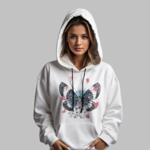 Heavy Blend™ Hooded Floral Accent Sweatshirt