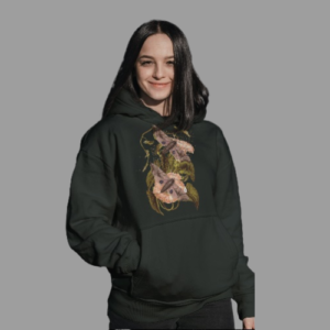 Heavy Blend™ Hooded Floral Accent Sweatshirt