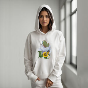 Heavy Blend™ Hooded Floral Accent Sweatshirt