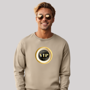 Heavy Blend™ Crewneck Sweatshirt with "VIP" Slogan